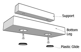 Plate and Support Mounted Legs Plate and Support Mounted Legs